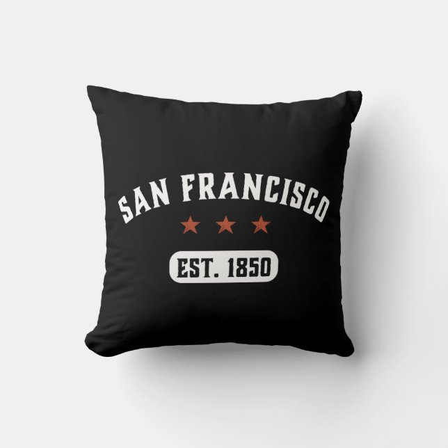 Coussin Vintage Retro San Francisco City Californie États- (Recto)