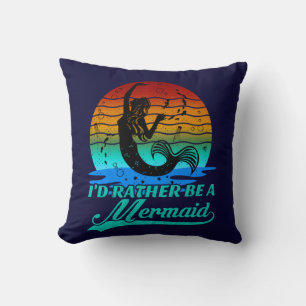 Coussin Vintage Retro Sunset Plutôt Être Une Sirène