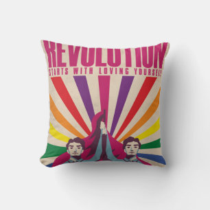 Coussin Vintage Révolution de fierté Jeu d'oreiller