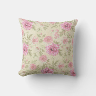 Coussin Vintage Rose rose rose floral