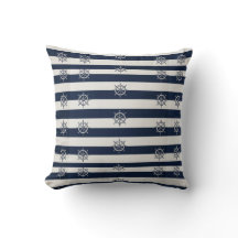 Vintage roue de navire maritime bleu marine rayure