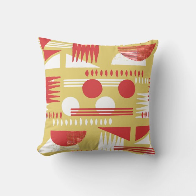 Coussin vintage sans fumée abstrait style moderne géométri (Recto)