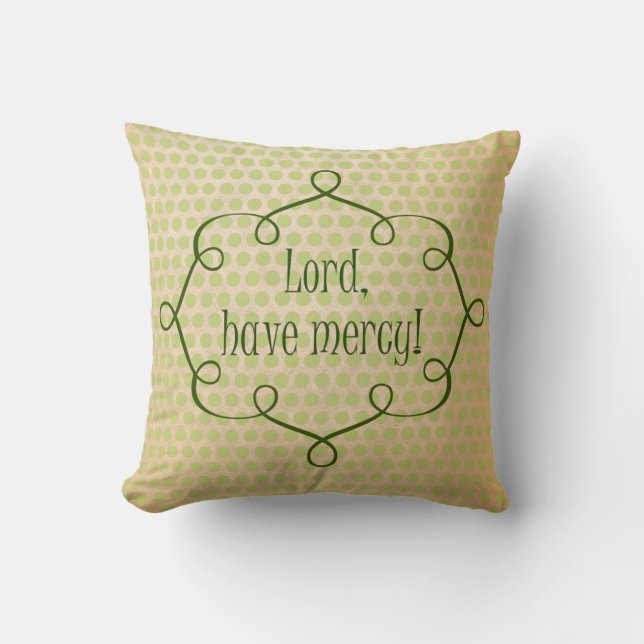 Coussin Vintage Saying Sud, Seigneur Ayez Mercy Citation (Recto)