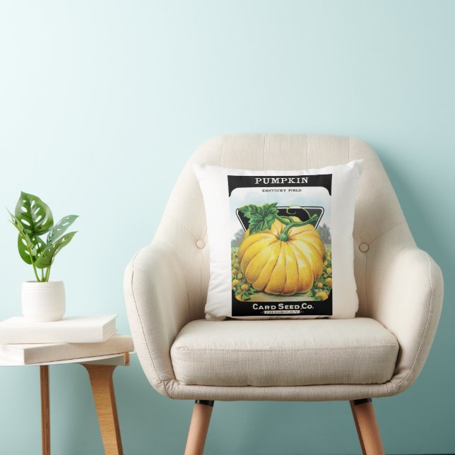 Coussin Vintage Seed Packet Étiquette Art, Halloween Citro (Chaise)
