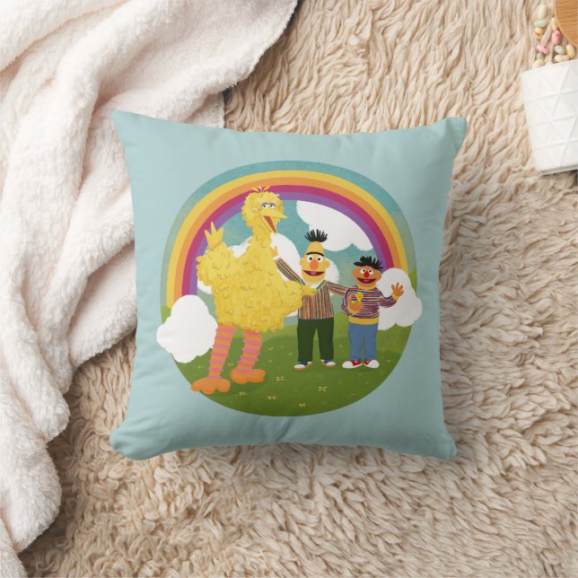 Coussin Vintage Sesame Street Friends Rainbow (Couverture)