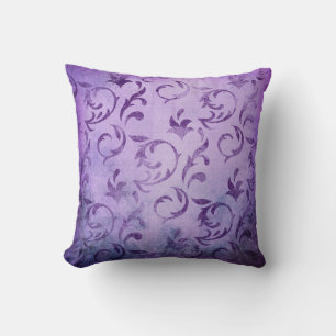 Coussin vintage shabby lilas