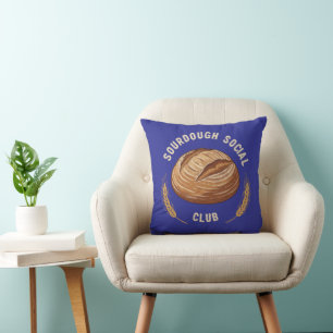 Coussin Vintage Sourdough Social Club   Cuisson de pain ar