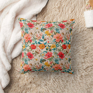 Coussin Vintage Spring Floral Seamless Pattern