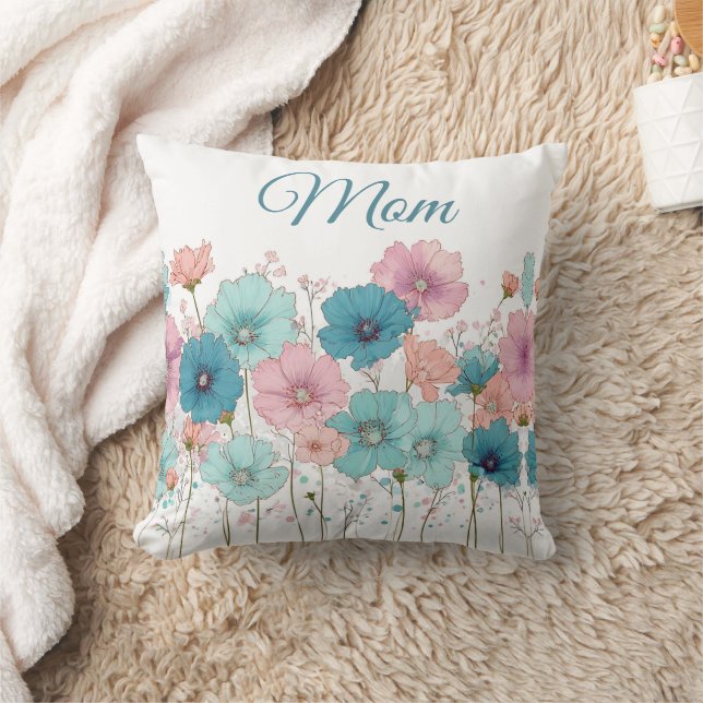 Coussin Vintage Spring Flowers for Mom (Couverture)