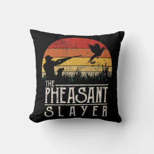 Coussin Vintage Sunset Retro Style Pheasant Chasse Pheasa