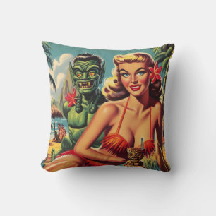Coussin Vintage Tiki vers le haut