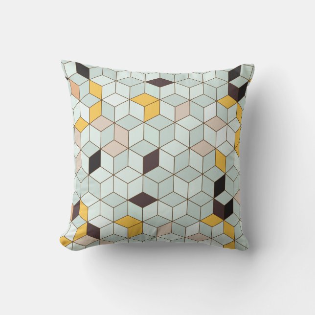 Coussin Vintage tiles background designed from geometric s (Recto)