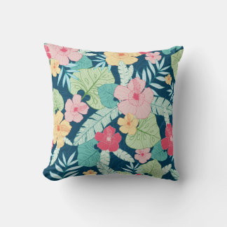 Coussin vintage tropical hawaïen sans couture motif 