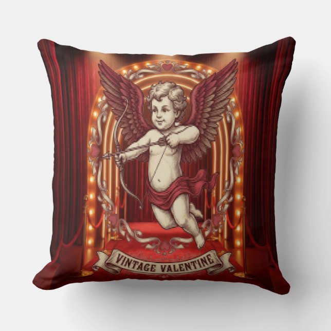 Coussin Vintage Valentine Day  (Recto)