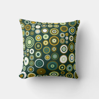 Coussin Vintage Vert Cinquante Art Abstrait