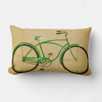 Coussin vintage Vert Vélo Lumbar