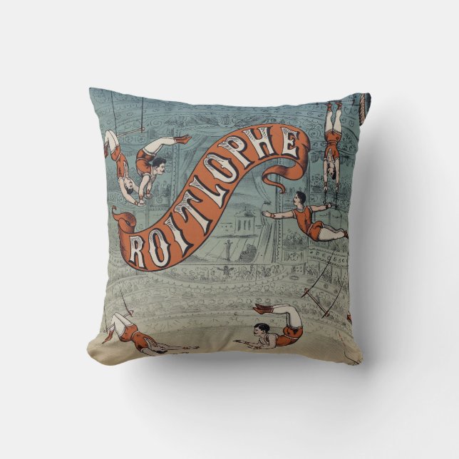 Coussin Vintage Victorian Circus  (Recto)