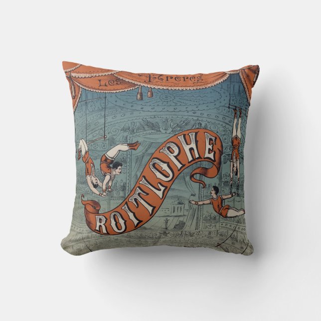 Coussin Vintage Victorian Circus  (Recto)