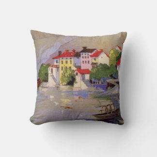 Coussin Vintage Village balnéaire Italie Tourisme
