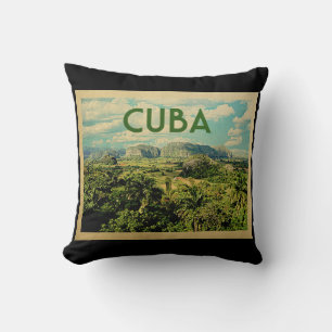 Coussin Vintage voyage Cuba