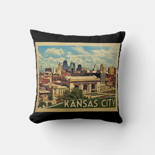 Coussin Vintage voyage de Kansas City Missouri
