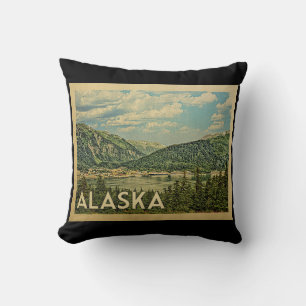 Coussin Vintage voyage de l'Alaska