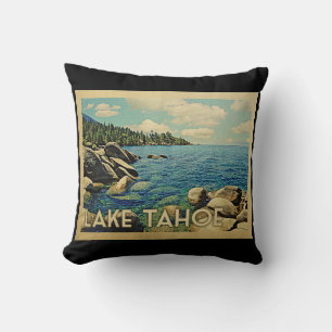 Coussin Vintage voyage du lac Tahoe