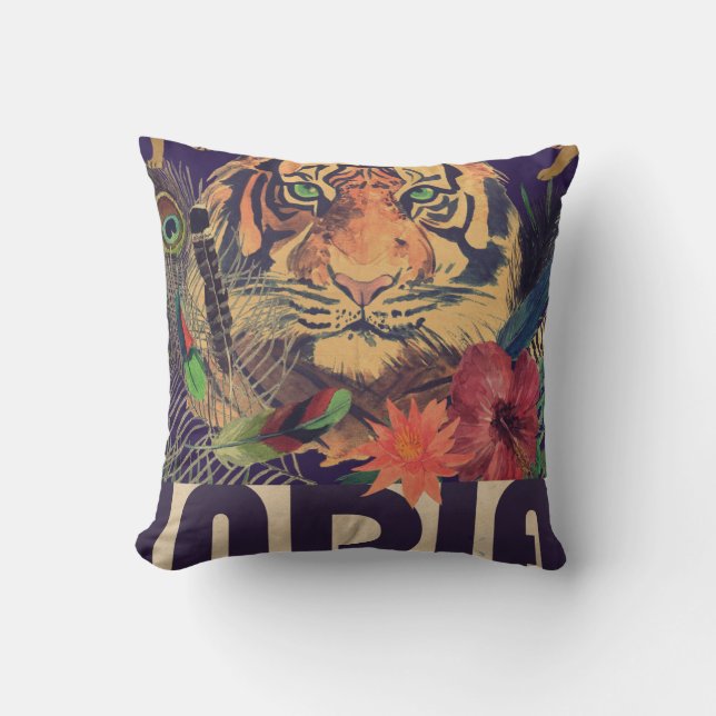 Coussin Vintage voyage en Inde (Recto)