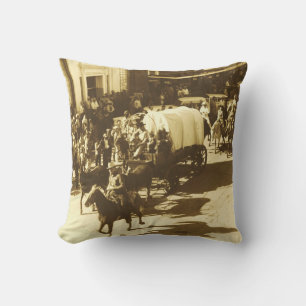 Coussin Vintage Western Cowboy Trail RideThrough Houston