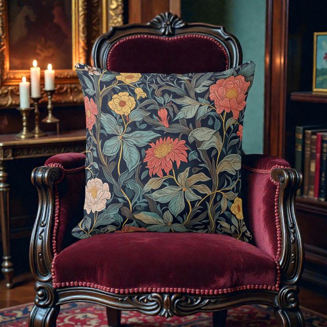 Coussin Vintage William Morris Floral Antique (Créateur téléchargé)