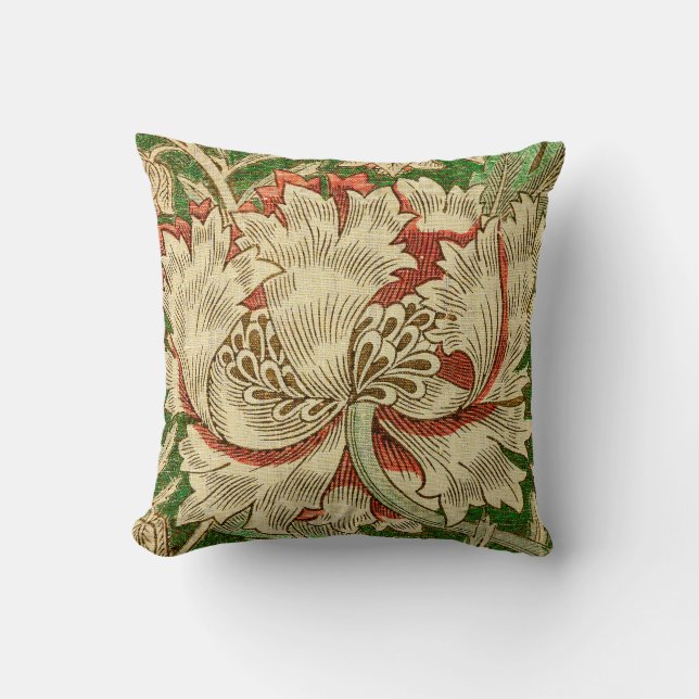 Coussin Vintage William Morris Flower réversible (Recto)