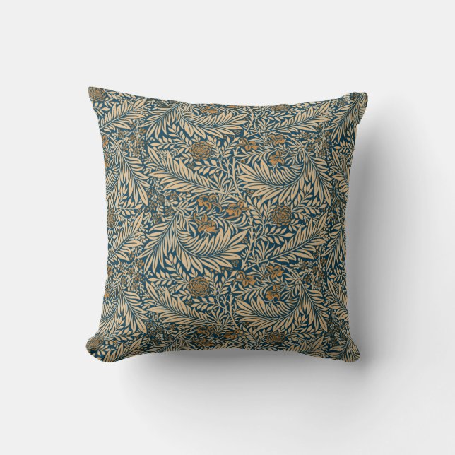 Coussin Vintage William Morris Larkspur Motif (Recto)