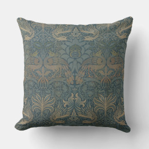 Coussin Vintage William Morris Peacock et Dragon
