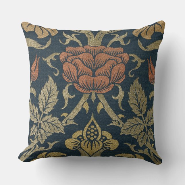 Coussin Vintage William Morris Rose et Lily (Recto)