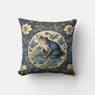 Coussin Vintage William Morris Style Cuisine de grenouille