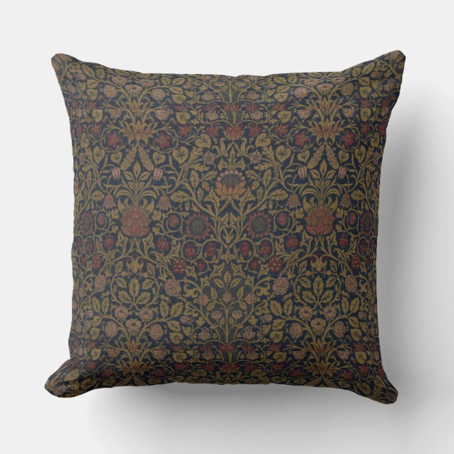 Coussin Vintage William Morris Violet et Columbine (Recto)