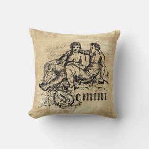 Coussin Vintage Zodiac Gemini