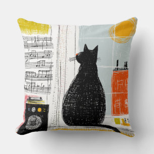 Coussin Vinyle Black Cat High Rise Live Set