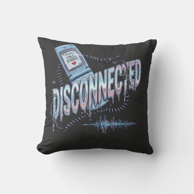 Coussin Vinyle mélancolique de téléphone à bascule Y2K déc (Recto)