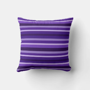 Coussin Violet abstrait rayé
