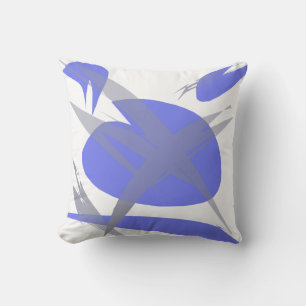 Coussin violet blanc et gris Abstrait