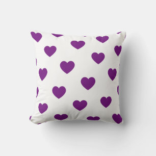 Coussin Violet Cosy Cute tendance Moderne Romantique Coeur