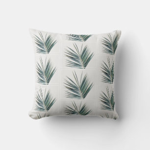 Coussin Violet Feuilles de Palmier Bruncher