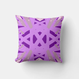 Coussin Violet gris Art Déco treillis Motif Baby Girl