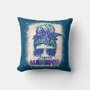 Coussin Violet Lupus Sensibilisation Leopard Messy Bun Lup