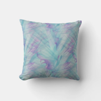 Coussin Violet pastel et bleu abstrait