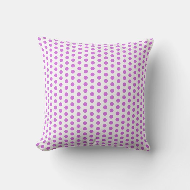 Coussin Violet Pois violet blanc Couleurs personnalisées F (Recto)
