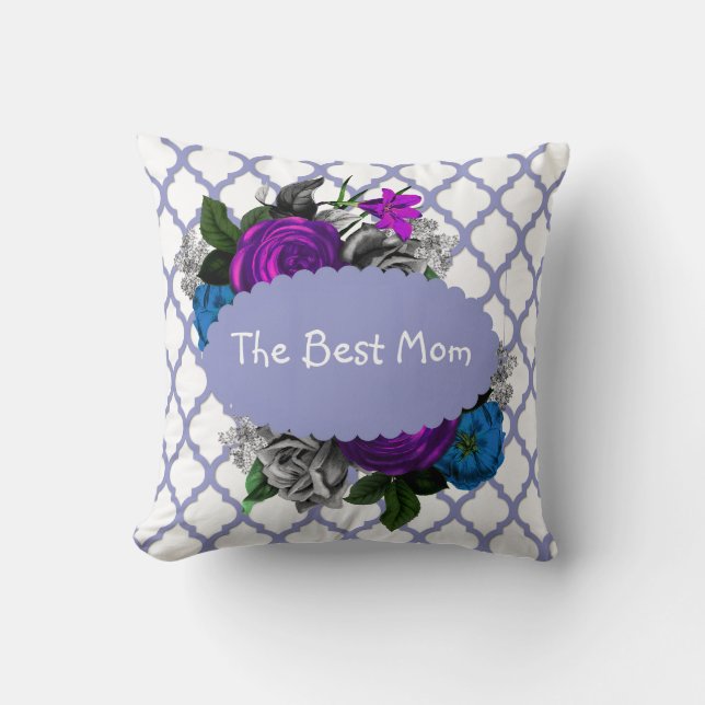 Coussin Violet pour la Fête des Mères (Recto)