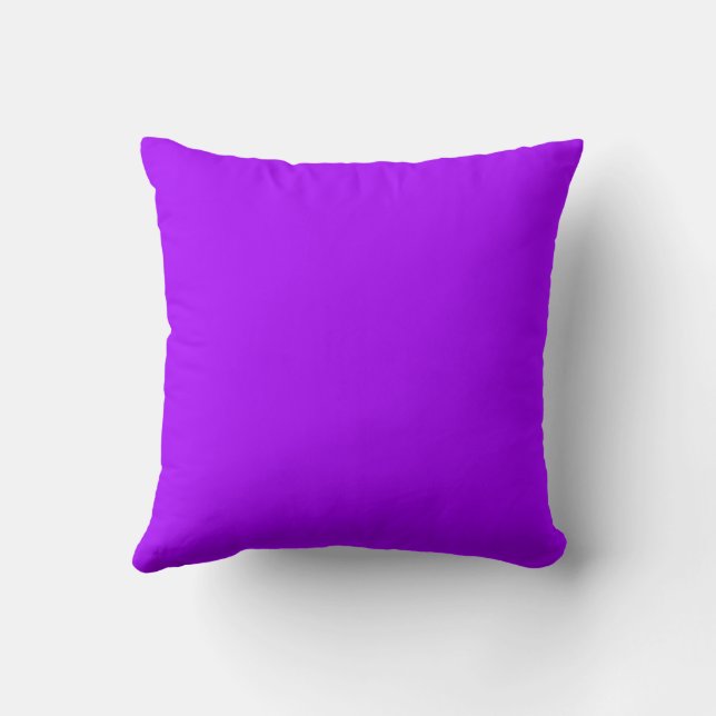 Coussin Violet Psychédélique Électrique Uni  (Verso)