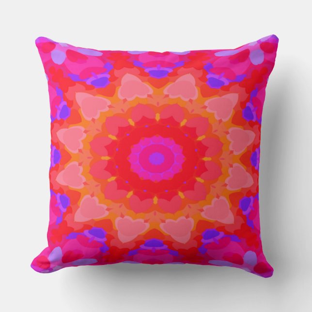 Coussin Violet, rose et orange (Recto)